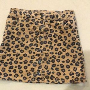 Animal Print Corduroy Skirt Size 7/8